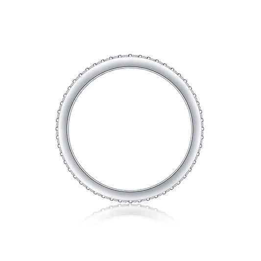2mm micro pavé moissanite full eternity ring VVS1 clarity