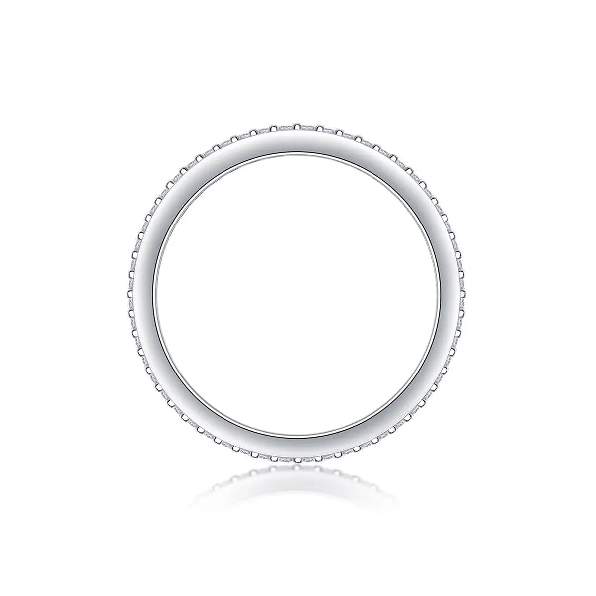 2mm micro pavé moissanite full eternity ring VVS1 clarity