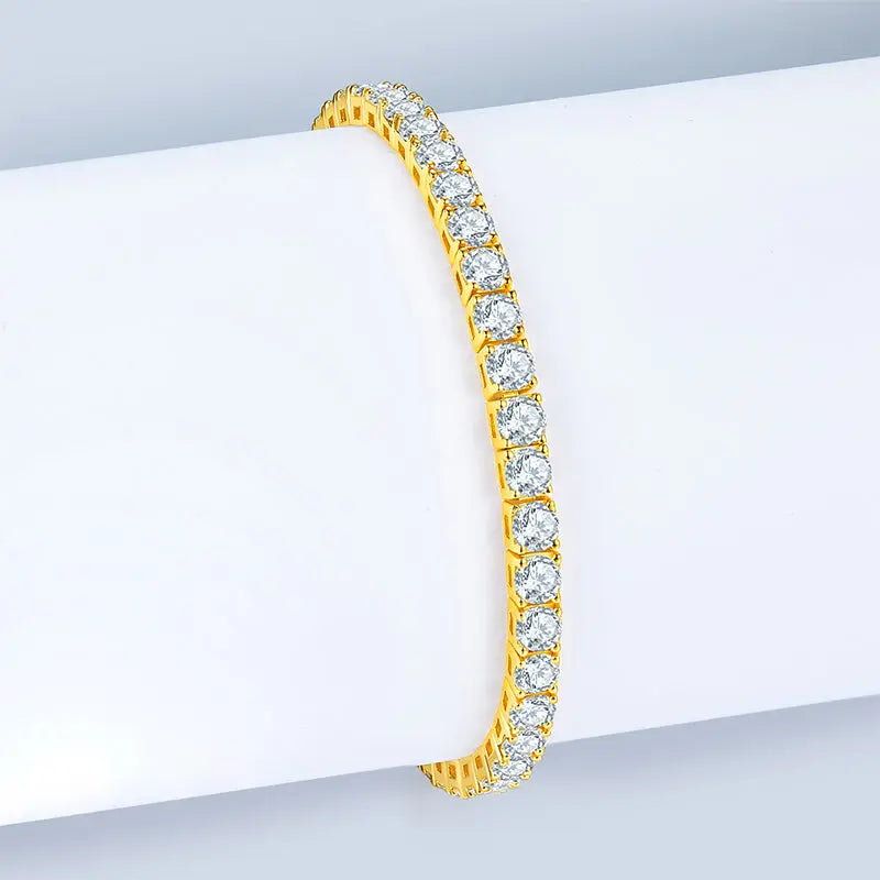 2mm Moissanite Tennis Bracelet - VVS1 Clarity - Silver/Gold LuxeStones