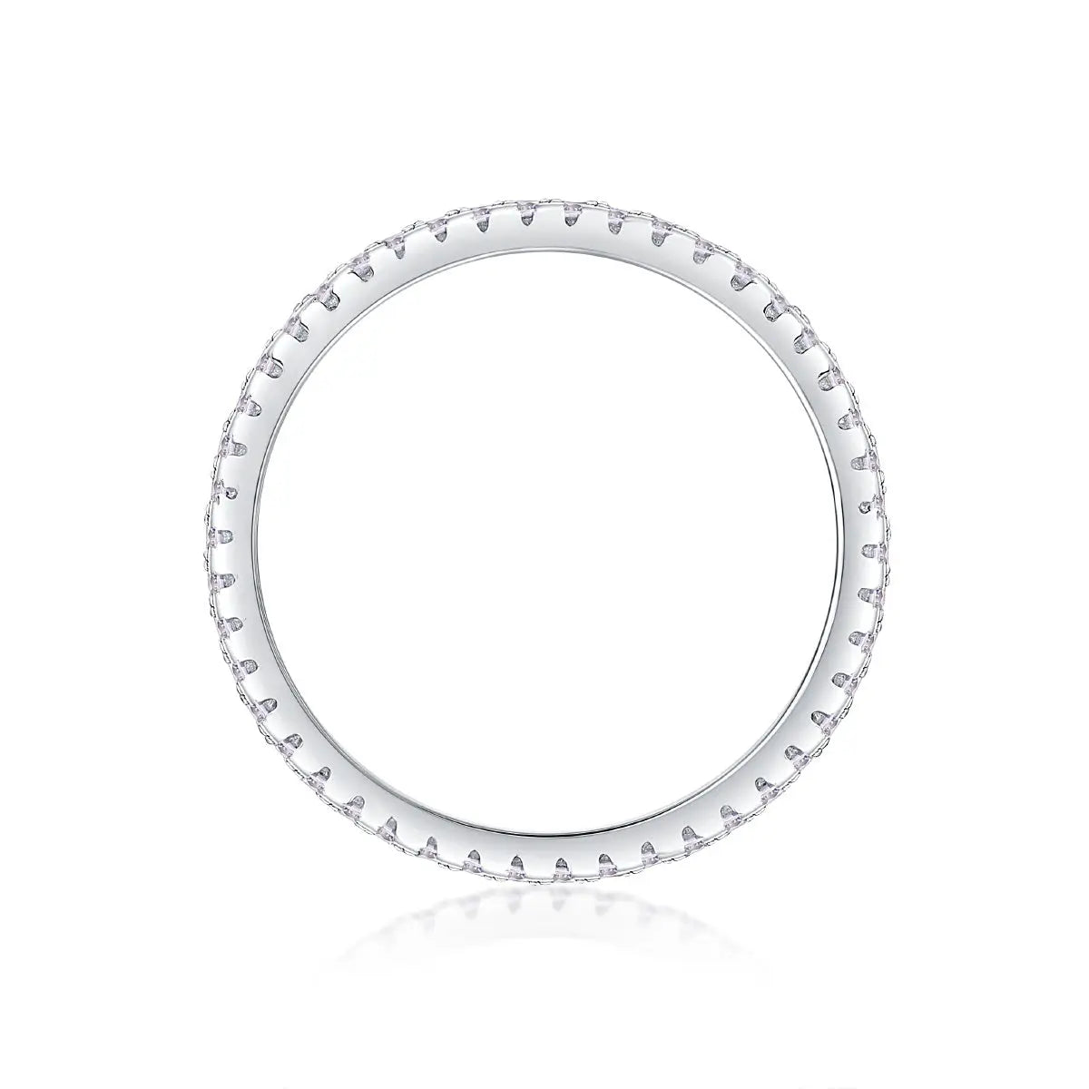 Three Row Moissanite Eternity Band | Baguette & Pavé Mix LuxeStones