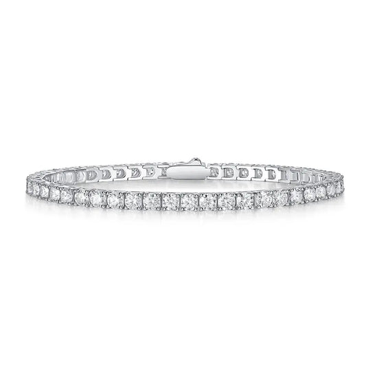 2mm Moissanite Tennis Bracelet - VVS1 Clarity - Silver/Gold LuxeStones