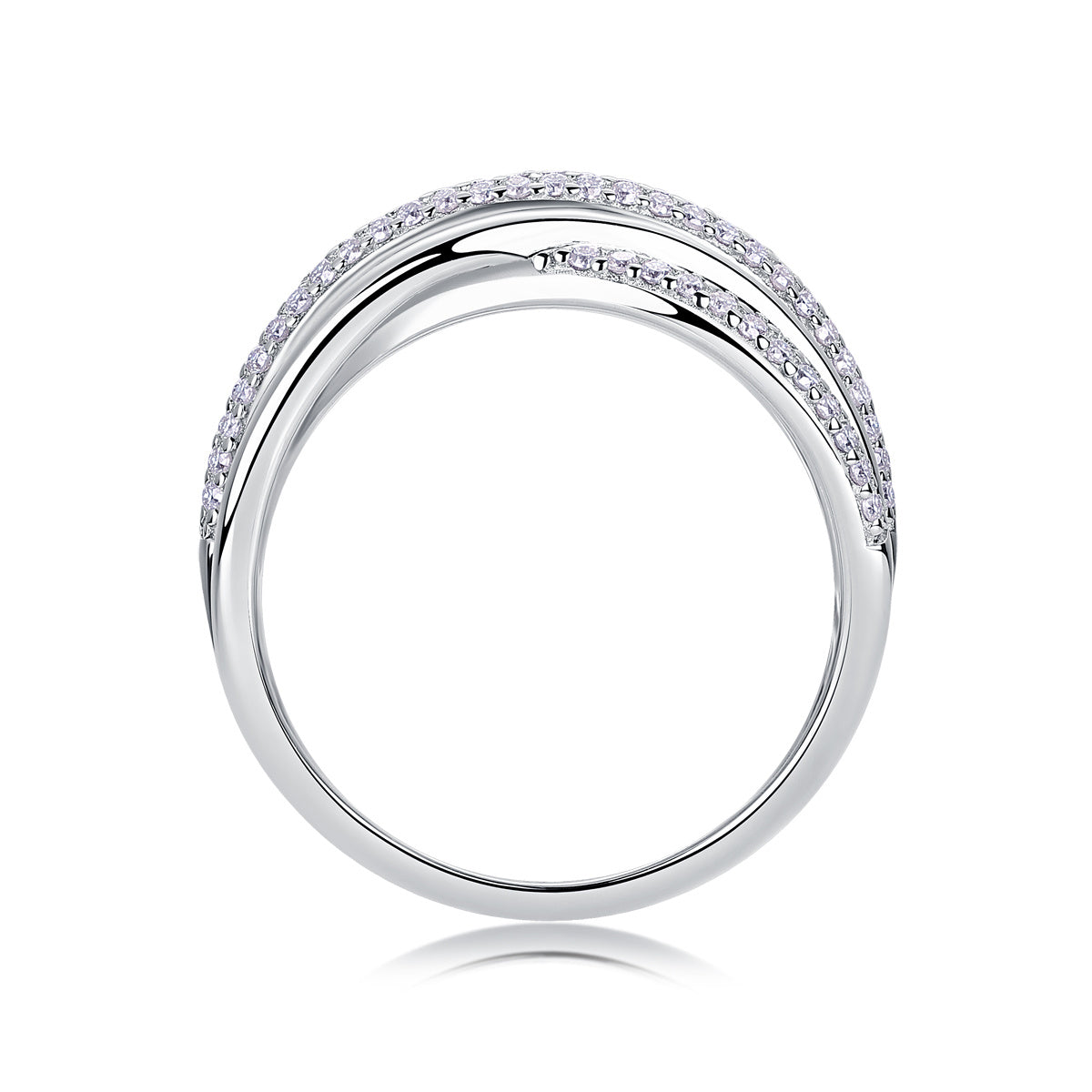 1.5CT Channel Set Moissanite Wedding Band | Half Eternity LuxeStones