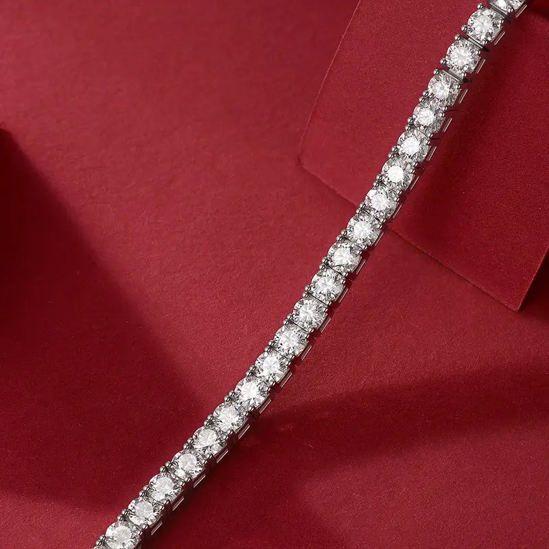 2mm Moissanite Tennis Bracelet - VVS1 Clarity - Silver/Gold LuxeStones