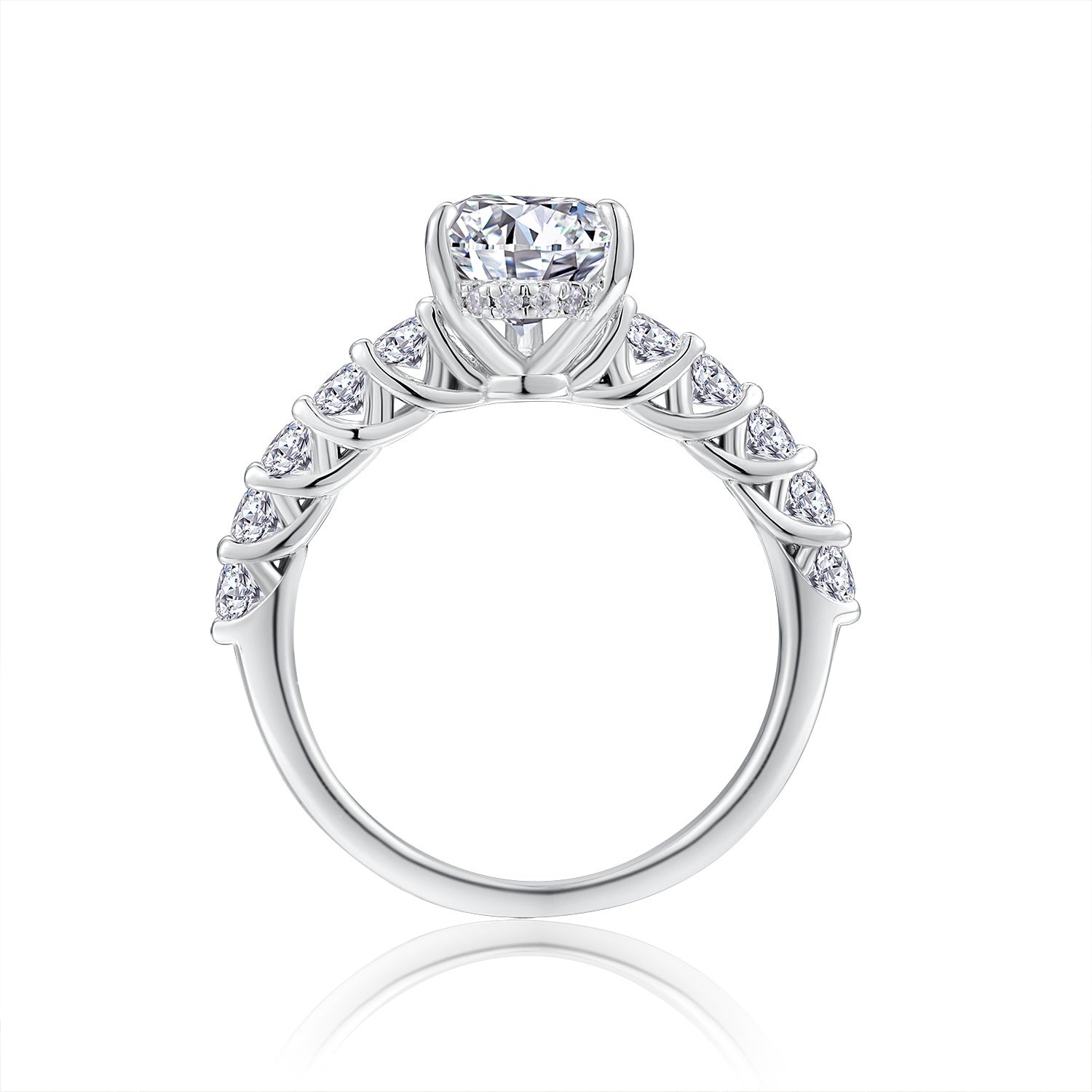 Pear Shaped Moissanite Ring 4CT | Sterling Silver LuxeStones