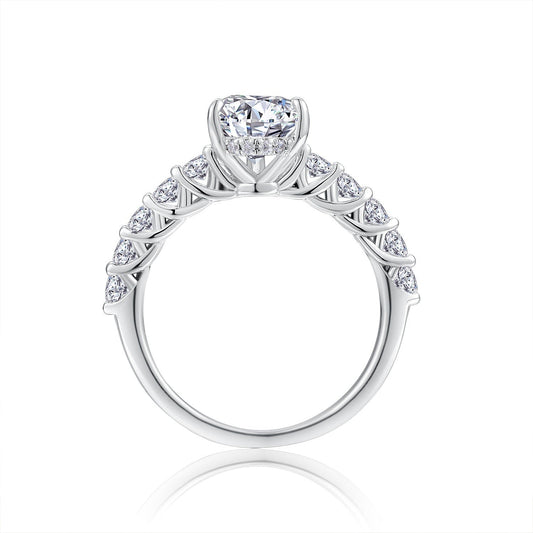 Pear Shaped Moissanite Ring 4CT | Sterling Silver LuxeStones